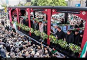 تشیع پیکر شهدای حملات رژیم صهیونیستی در مشهد