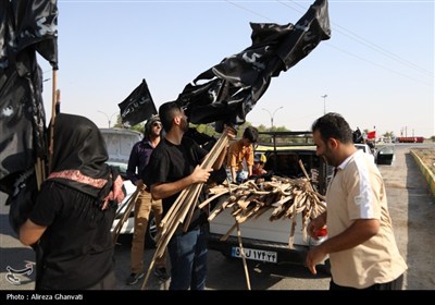 سیاه پوشی محورهای مواصلاتی رامشیر منتهی به مرز شلمچه