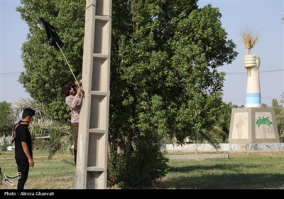 سیاه پوشی محورهای مواصلاتی رامشیر منتهی به مرز شلمچه