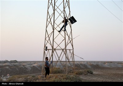سیاه پوشی محورهای مواصلاتی رامشیر منتهی به مرز شلمچه
