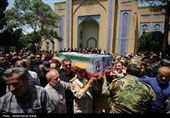 مراسم تشییع پیکر شهیده حمله رژیم صهیونیستی به زندان اوین-همدان