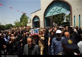 مراسم تشییع پیکر شهیده حمله رژیم صهیونیستی به زندان اوین-همدان