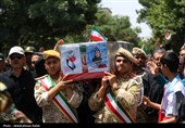 مراسم تشییع پیکر شهیده حمله رژیم صهیونیستی به زندان اوین-همدان
