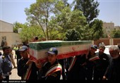 مراسم تشییع پیکر شهیده حمله رژیم صهیونیستی به زندان اوین-همدان
