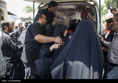 مراسم تشییع پیکر شهید محمدمعین نظری در کرمانشاه