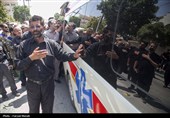مراسم تشییع پیکر شهید محمدمعین نظری در کرمانشاه