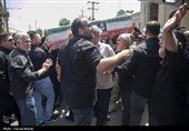 مراسم تشییع پیکر شهید محمدمعین نظری در کرمانشاه