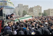 تشییع باشکوه سه شهید مدافع وطن بر دستان هزاران اسلامشهری +عکس