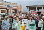 بدرقه باشکوه قهرمانان وطن/تشییع سه شهید انتظامی در گرگان+تصاویر