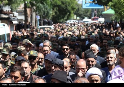 تشیع پرشور پیکر مطهر شهید مدافع وطن در اردبیل؛ سوگواره‌ای به رنگ عاشورا