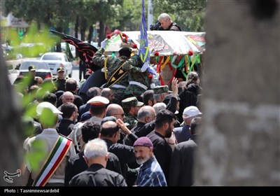 تشیع پرشور پیکر مطهر شهید مدافع وطن در اردبیل؛ سوگواره‌ای به رنگ عاشورا