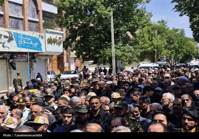 تشیع پرشور پیکر مطهر شهید مدافع وطن در اردبیل؛ سوگواره‌ای به رنگ عاشورا