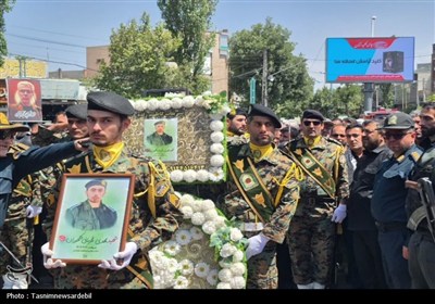تشیع پرشور پیکر مطهر شهید مدافع وطن در اردبیل؛ سوگواره‌ای به رنگ عاشورا