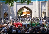 تشییع پیکر شهید مهدی رضازاده در تبریز