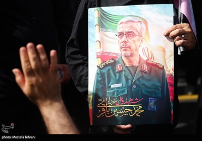 مراسم تشییع پیکر فرماندهان نظامی و دانشمندان کشورمان، که در پی تجاوز اخیر رژیم صهیونیستی