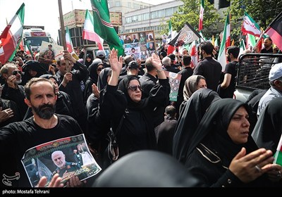مراسم تشییع پیکر فرماندهان نظامی و دانشمندان کشورمان، که در پی تجاوز اخیر رژیم صهیونیستی