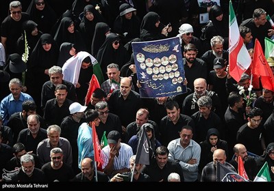 مراسم تشییع پیکر فرماندهان نظامی و دانشمندان کشورمان، که در پی تجاوز اخیر رژیم صهیونیستی