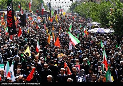 ايران،تشييع،پيامي،مسير،جنگ،ادامه،حضور،پرصلابت،پيكرهاي،مخابره