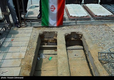آماده سازی محل خاکسپاری پیکر سردار شهید محمد باقری