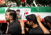 مراسم تشییع پیکر سرباز وظیفه شهید امیرحسین باجلان - قزوین