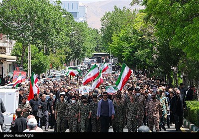 تشییع پیکر شهدای حمله رژیم صهیونیستی - زنجان