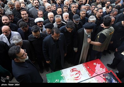 تشییع و تدفین پیکر شهید طهرانچی در حرم حضرت عبدالعظیم حسنی (ع)