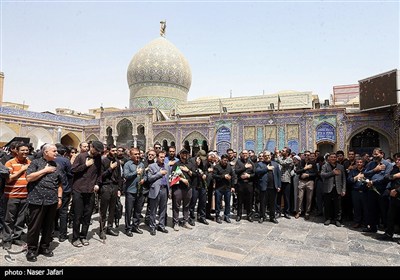 تشییع و تدفین پیکر شهید طهرانچی در حرم حضرت عبدالعظیم حسنی (ع)