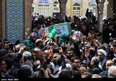 تشییع و تدفین پیکر شهید طهرانچی در حرم حضرت عبدالعظیم حسنی (ع)