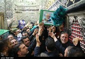 تشییع و تدفین پیکر شهید طهرانچی در حرم حضرت عبدالعظیم حسنی (ع)