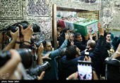 تشییع و تدفین پیکر شهید طهرانچی در حرم حضرت عبدالعظیم حسنی (ع)
