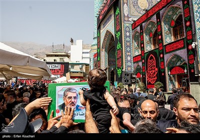 مراسم خاکسپاری شهدای اقتدار ایران در امامزاده صالح (ع)