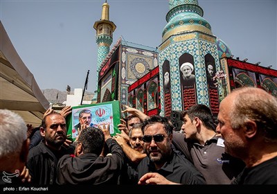 مراسم خاکسپاری شهدای اقتدار ایران در امامزاده صالح (ع)