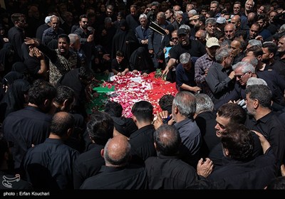 مراسم خاکسپاری شهدای اقتدار ایران در امامزاده صالح (ع)