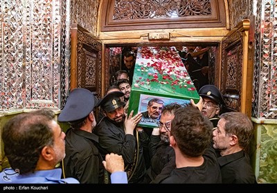مراسم خاکسپاری شهدای اقتدار ایران در امامزاده صالح (ع)