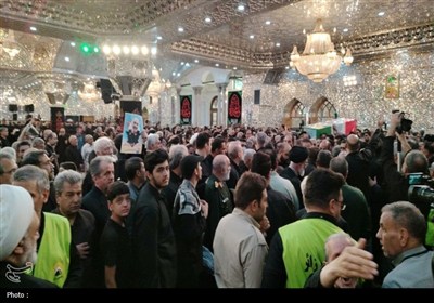 پیکر شهید‌ سلامی ‌در حرم عبدالعظیم‌ آرام گرفت