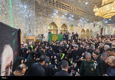پیکر شهید‌ سلامی ‌در حرم عبدالعظیم‌ آرام گرفت