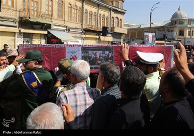 تشییع پیکر سپهید شهید علی شادمانی در همدان