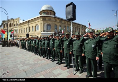 تشییع پیکر سپهید شهید علی شادمانی در همدان