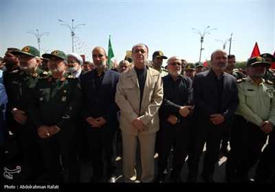 تشییع پیکر سپهید شهید علی شادمانی در همدان