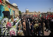 تشییع پیکر سپهید شهید علی شادمانی در همدان