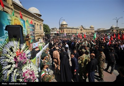 تشییع پیکر سپهید شهید علی شادمانی در همدان