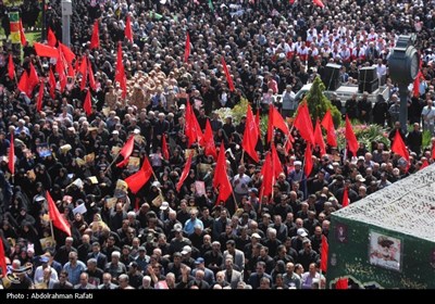 تشییع پیکر سپهید شهید علی شادمانی در همدان