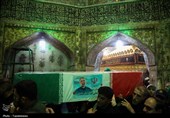 تشییع و تدفین پیکر شهید قناعت‌کار در حرم حضرت معصومه(س)