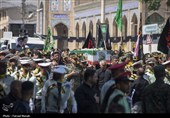تشییع پیکر شهید مدافع وطن نیما ایزدی آرا در کرمانشاه