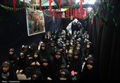 عزاداری دختران هیئت زیر گنبد طلا برای حضرت رقیه(س)