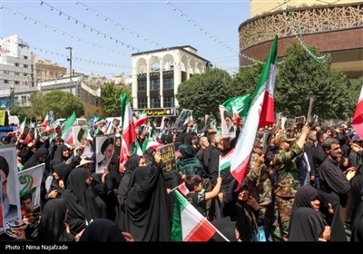 تشییع پیکر 4 شهید حملات رژیم صهیونیستی در مشهد