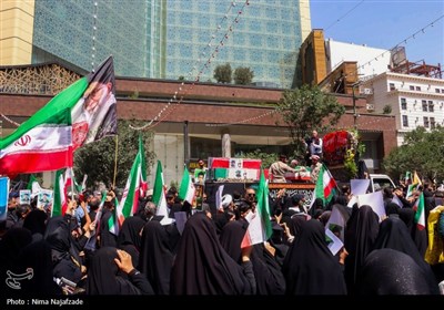 تشییع پیکر 4 شهید حملات رژیم صهیونیستی در مشهد