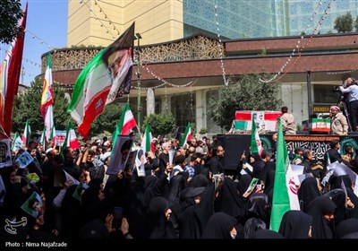 تشییع پیکر 4 شهید حملات رژیم صهیونیستی در مشهد