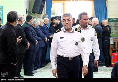 حضور سردار سیدتیمور حسینی رئیس پلیس راهور در مراسم بزرگداشت شهید سرلشکر محرابی