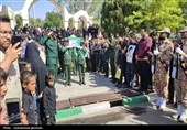 تشییع پیکر شهید اقتدار اسماعیل نادی در سربیشه